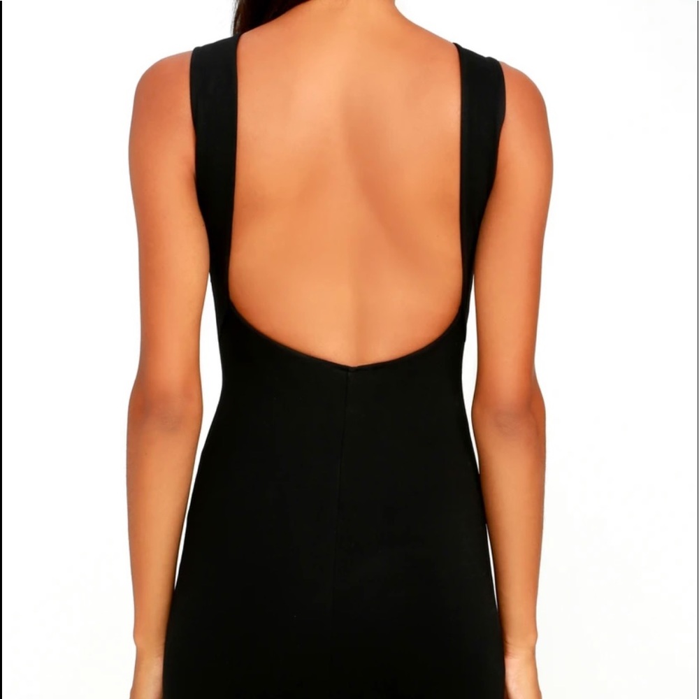 LuLus Like a Lady Backless MIDI Dress